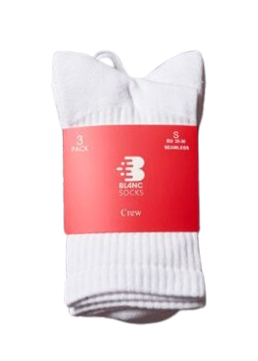 Unisex Αθλητικές Κάλτσες Σετ 3 ζεύγη Πετσετέ Blanc