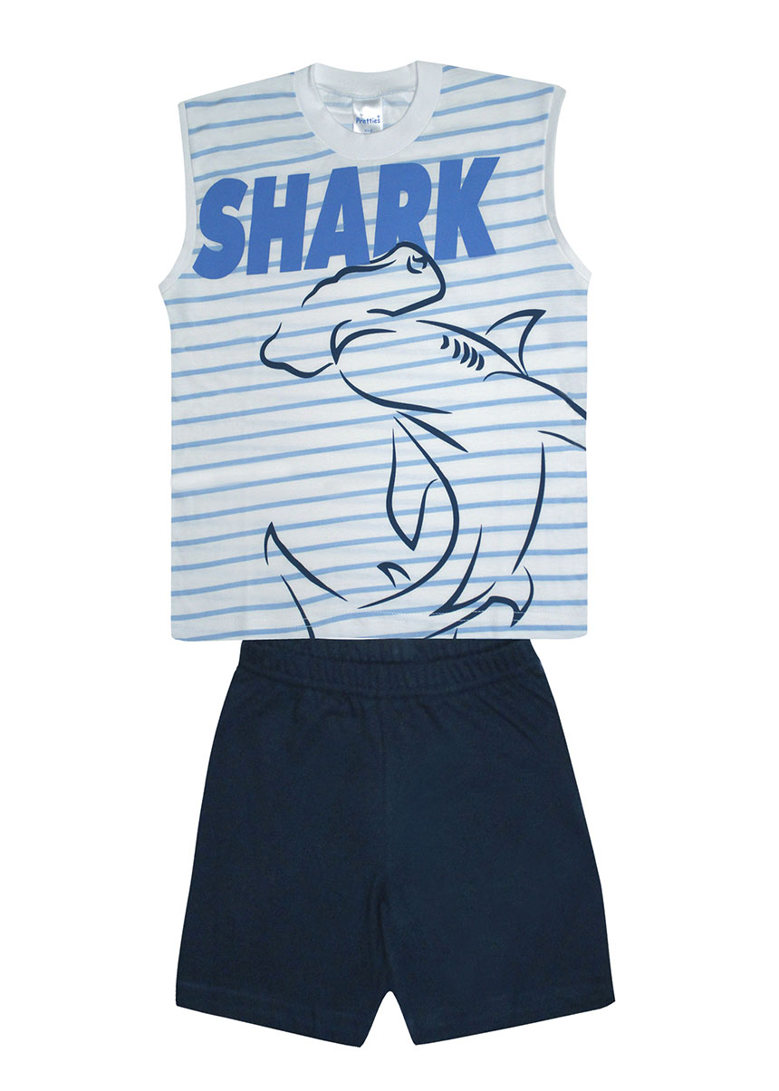 Αμάνικη Πυζάμα, Shark, Pretty Baby
