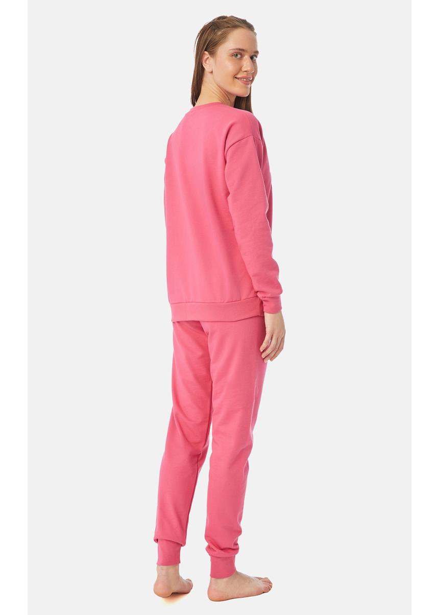 Γυναικεία Πυζάμα Φούτερ Pink, MINERVA - Image 3