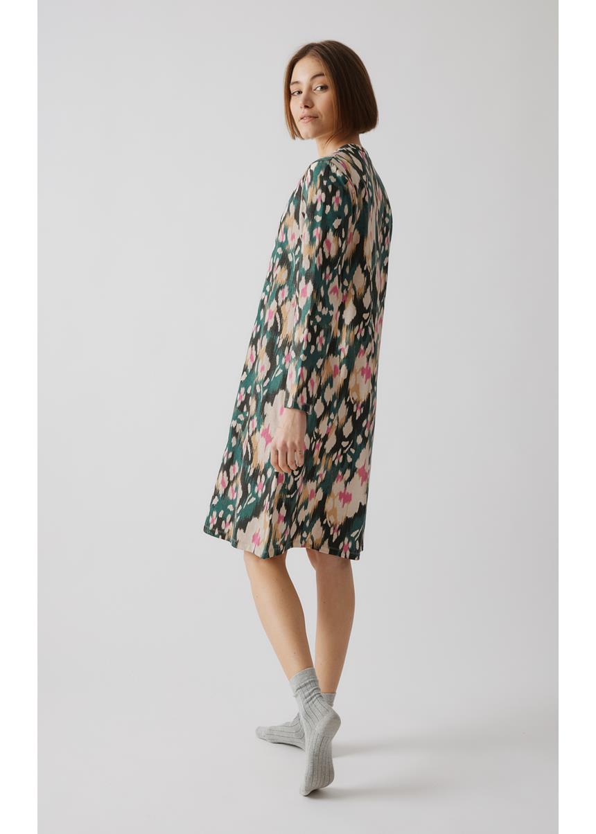 Γυναικείo Χειμερινό Νυχτικό Με Πατιλέτα Abstract Floral MINERVA - Image 2