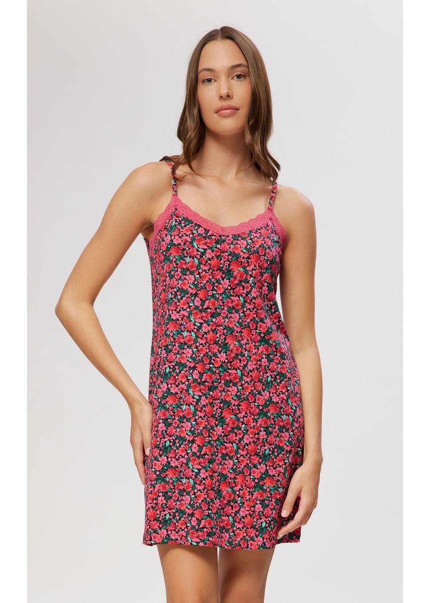 Γυναικείο Αμάνικο Νυχτικό Μπριτέλα Floral Lace , MINERVA