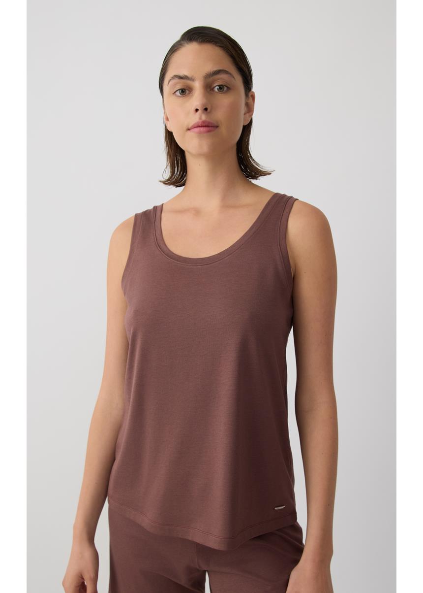 Γυναικείο Μονόχρωμο TENCEL™ Αμάνικο Top, MINERVA - Image 3