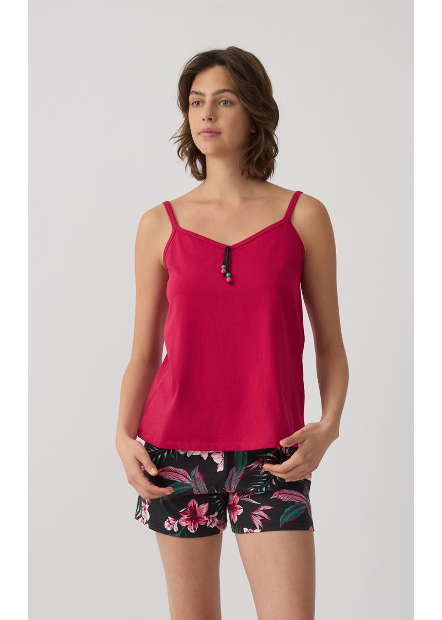 Γυναικεία Πυζάμα Αμάνικη Μπριτέλα Exotic Floral MINERVA