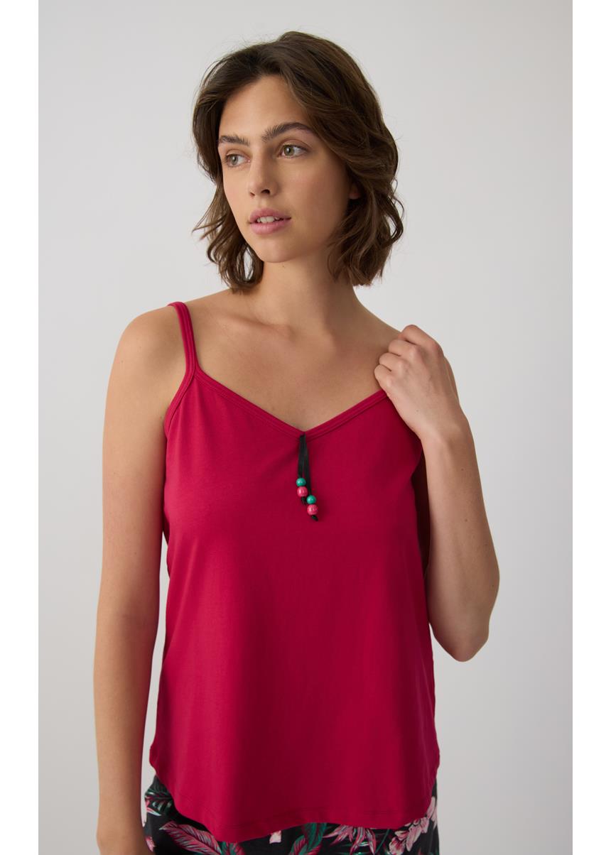 Γυναικεία Πυζάμα Αμάνικη Μπριτέλα Exotic Floral MINERVA - Image 2