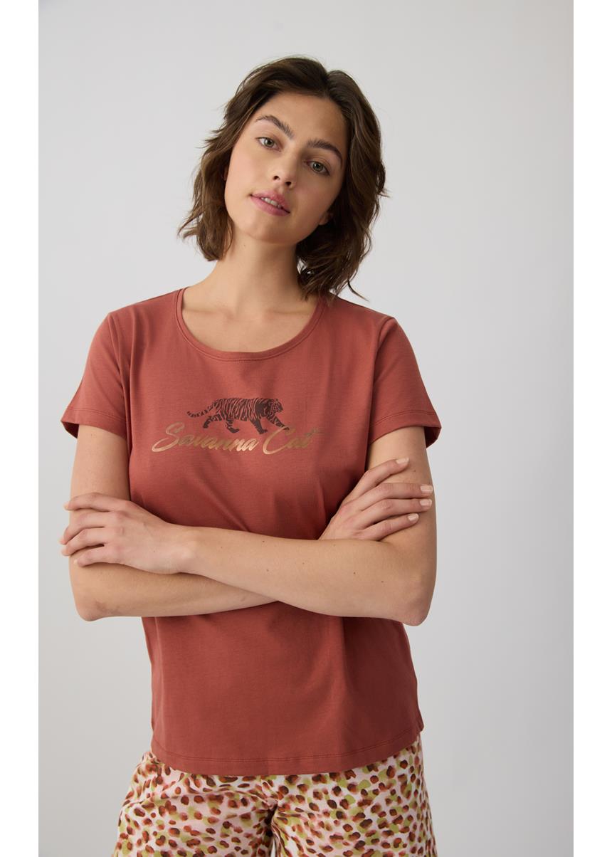 Γυναικεία Πυζάμα Κοντομάνικη Animal MINERVA - Image 3