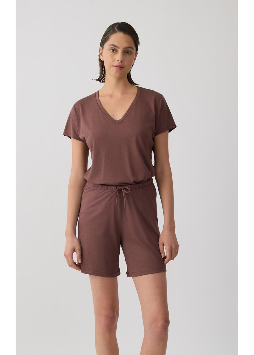 Γυναικείο Μακρύ Σόρτς Μονόχρωμο TENCEL™, MINERVA - Image 4