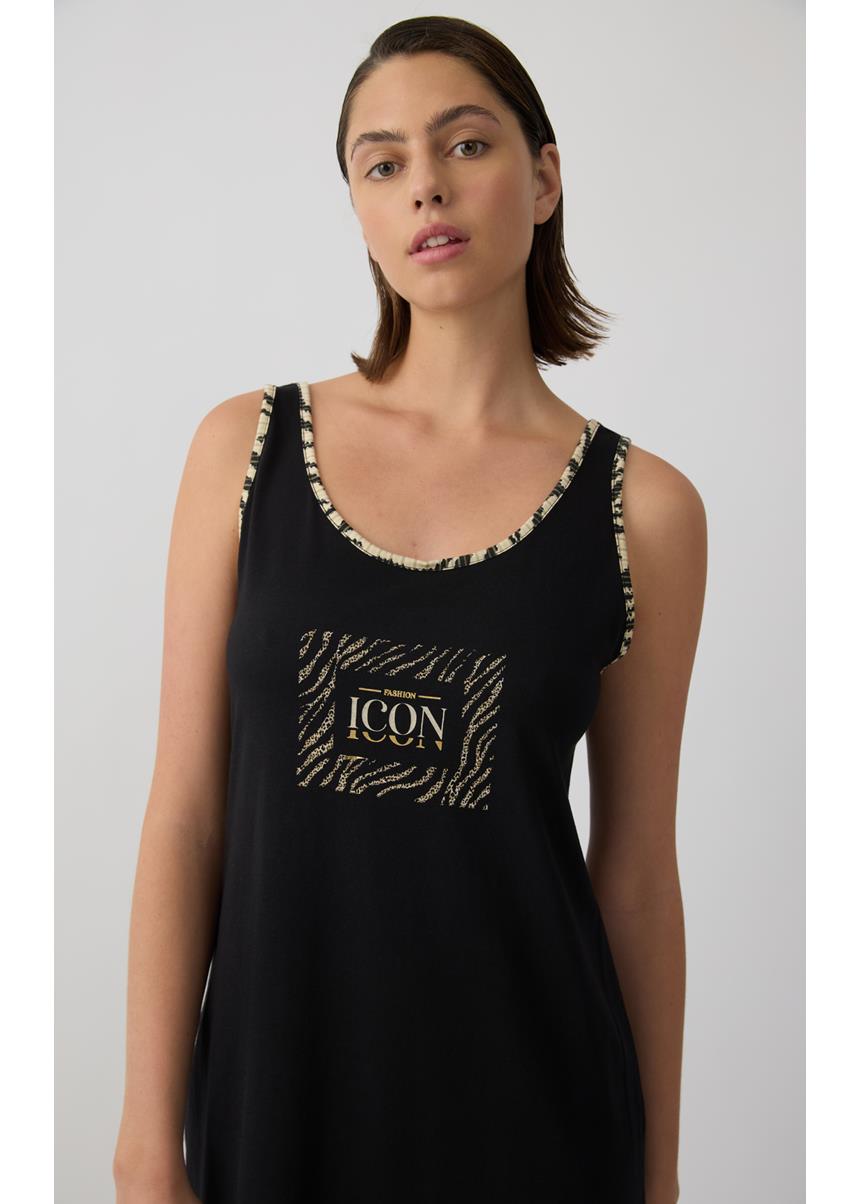 Γυναικείο Αμάνικο Νυχτικό TENCEL™, Zebra MINERVA - Image 2