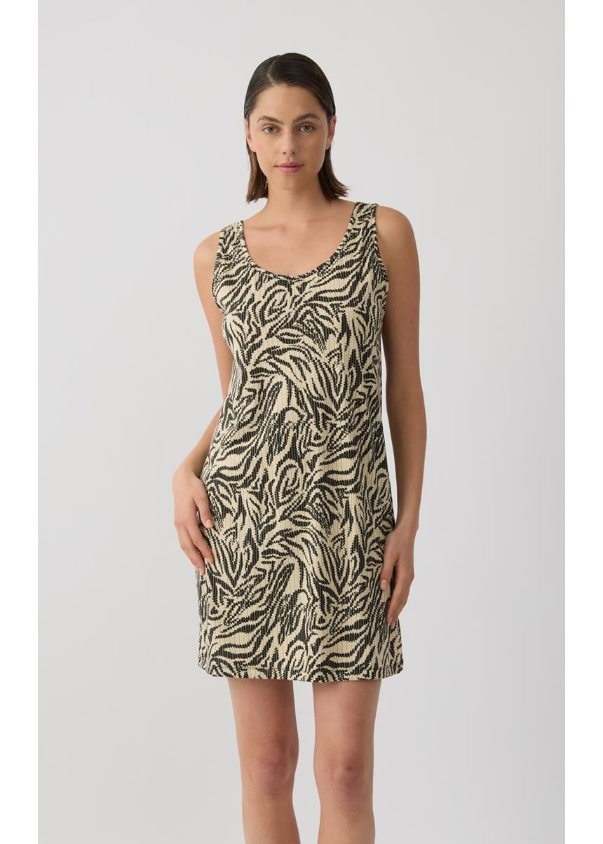 Γυναικείο Αμάνικο Νυχτικό TENCEL™, Zebra MINERVA