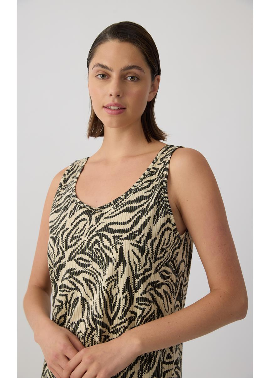 Γυναικείο Αμάνικο Νυχτικό TENCEL™, Zebra MINERVA - Image 3