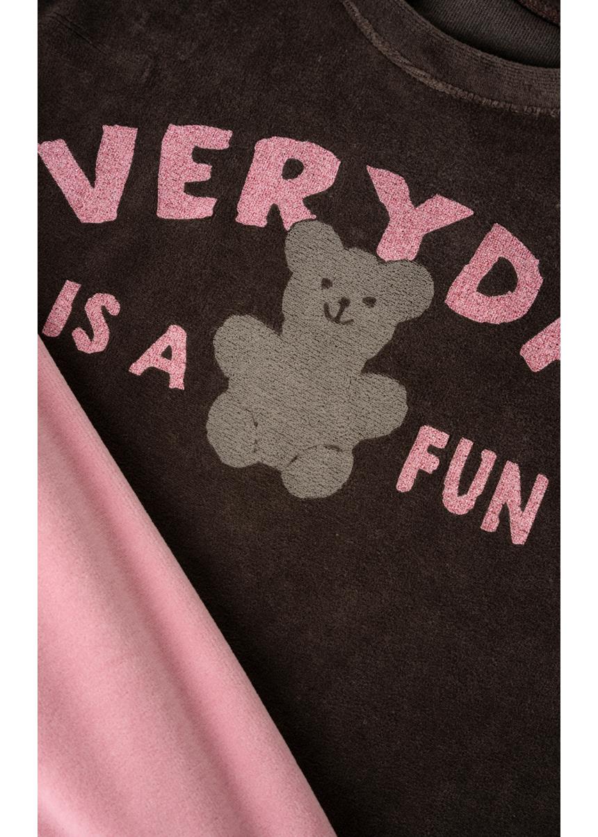 Παιδική Βελούδινη Πυζάμα Fun Mood Minerva - Image 2