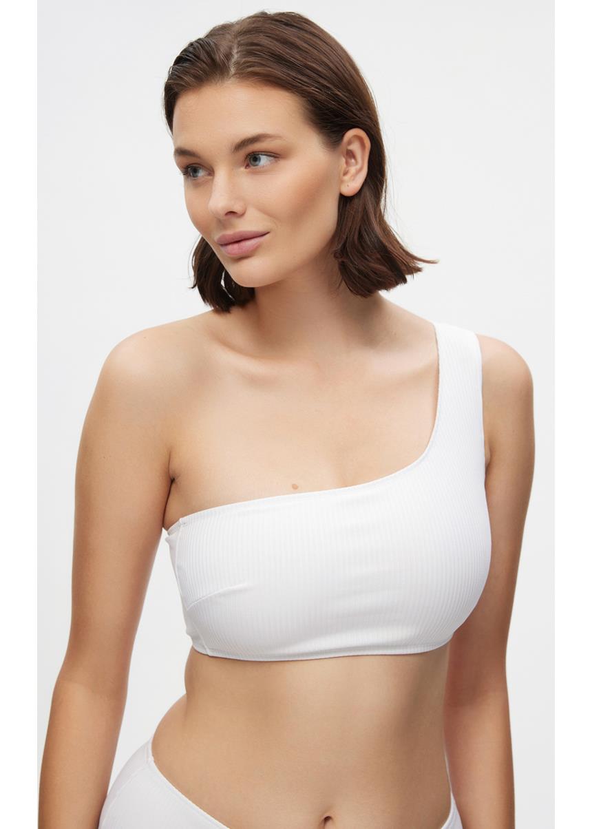 Malena Rib Bikini Top Με Έναν Ώμο MINERVA - Image 4