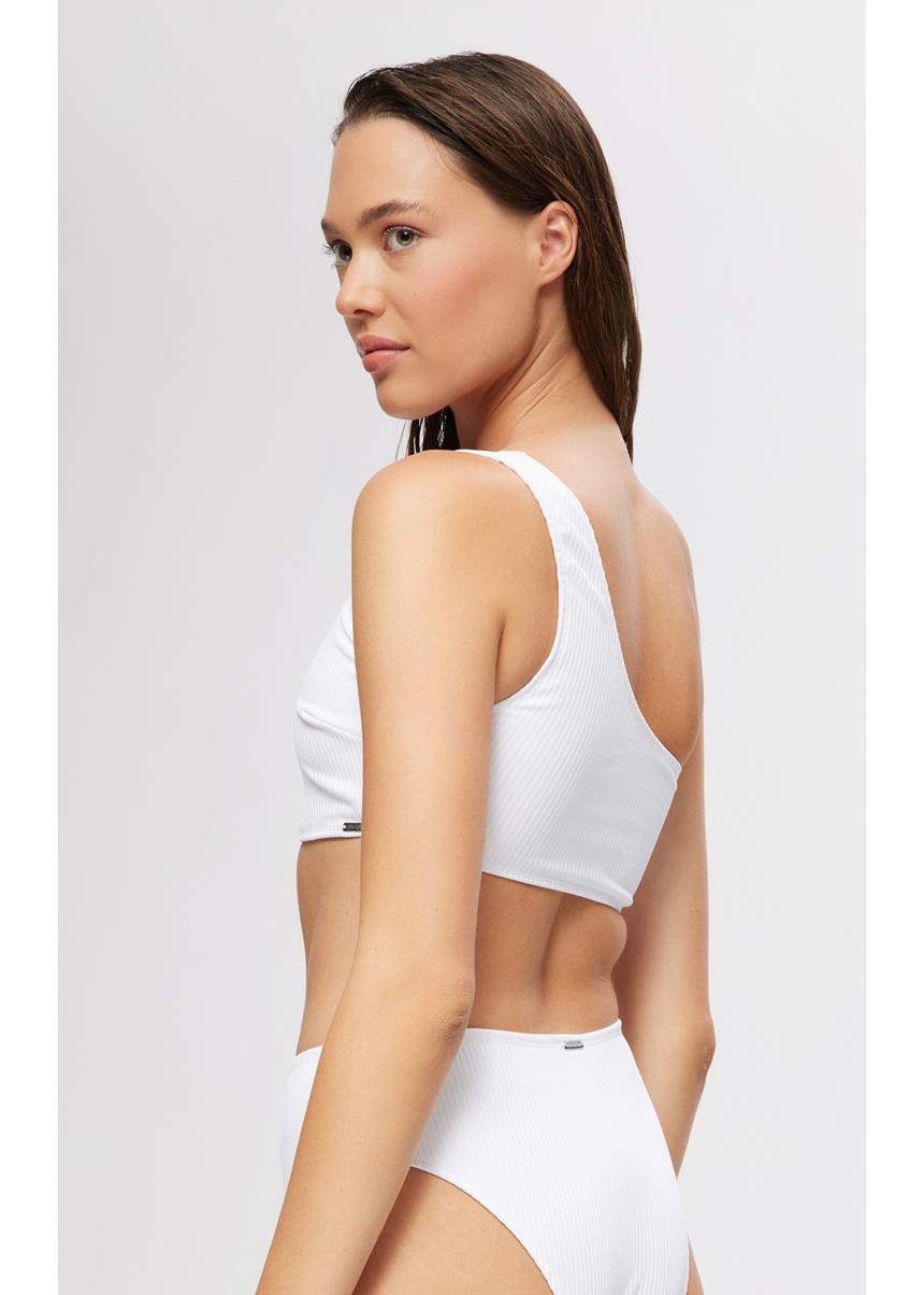 Malena Rib Bikini Top Με Έναν Ώμο MINERVA - Image 2