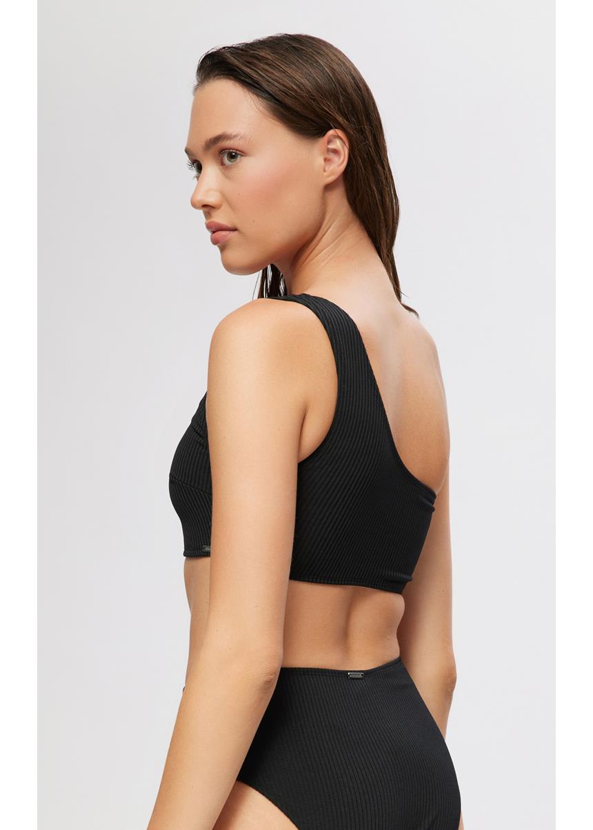 Malena Rib Bikini Top Με Έναν Ώμο MINERVA - Image 2
