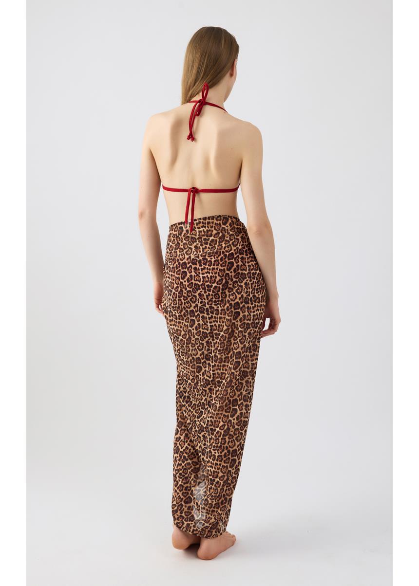 Beachwear Παρεό Μαντήλι Leopard Minerva - Image 2