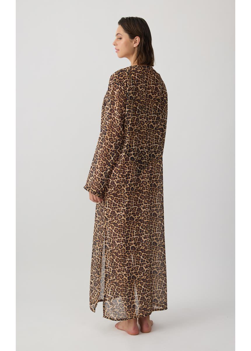 Τουνίκ Ημιδιάφανη Leopard με V λαιμόκοψη Minerva - Image 2